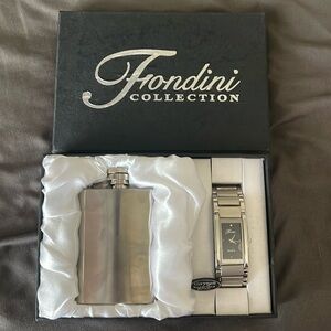 Men's Fondini watch and flask